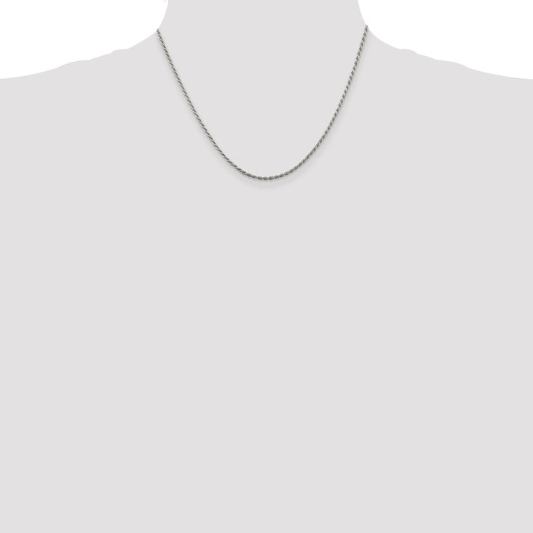 Sterling Silver 1.85mm Diamond-cut Rope Chain