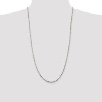 Sterling Silver 2.5mm Diamond-cut Rope Chain