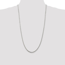 Sterling Silver 2.75mm Diamond-cut Rope Chain