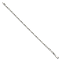 Sterling Silver 3.2mm Diamond-cut Rope Chain