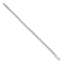 Sterling Silver 4.6mm Diamond-cut Rope Chain