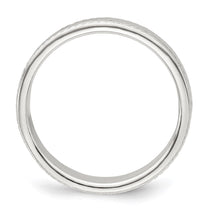 Sterling Silver 4mm Flat with Rope Edge