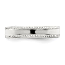 Sterling Silver 4mm Flat with Rope Edge