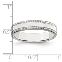 Sterling Silver 4mm Flat with Rope Edge