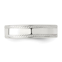 Sterling Silver 5mm Flat with Rope Edge