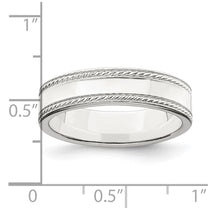 Sterling Silver 5mm Flat with Rope Edge