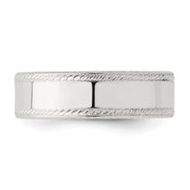 Sterling Silver 6mm Flat with Rope Edge