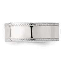 Sterling Silver 7mm Flat with Rope Edge