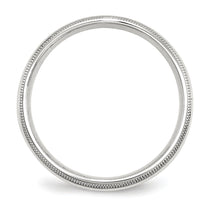 Sterling Silver 5mm Comfort Fit Double Milgrain