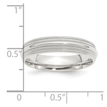 Sterling Silver 5mm Comfort Fit Double Milgrain