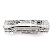 Sterling Silver 6mm Comfort Fit Double Milgrain