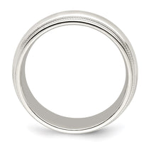 Sterling Silver 7mm Comfort Fit Double Milgrain