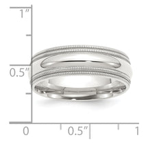 Sterling Silver 7mm Comfort Fit Double Milgrain