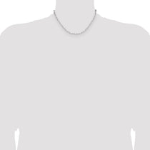 Universal Jewels Sterling Silver Rhodium-Plated 3.1mm Diamond-Cut Paperclip Chain Necklace - Hypoallergenic Sterling Silver Necklaces for Wo - view 4
