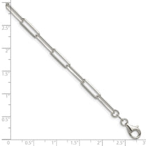 Universal Jewels Sterling Silver 4.4mm Diamond-Cut Paperclip Chain Bracelet - Hypoallergenic Sterling Silver Bracelets for Women - Size 8 In - view 2