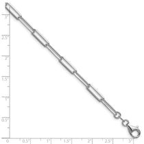 Universal Jewels Sterling Silver 4.4mm Diamond-Cut Paperclip Chain Bracelet - Hypoallergenic Sterling Silver Bracelets for Women - Size 8 In - view 4