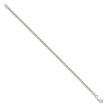Sterling Silver 2.5mm Solid Rope Chain