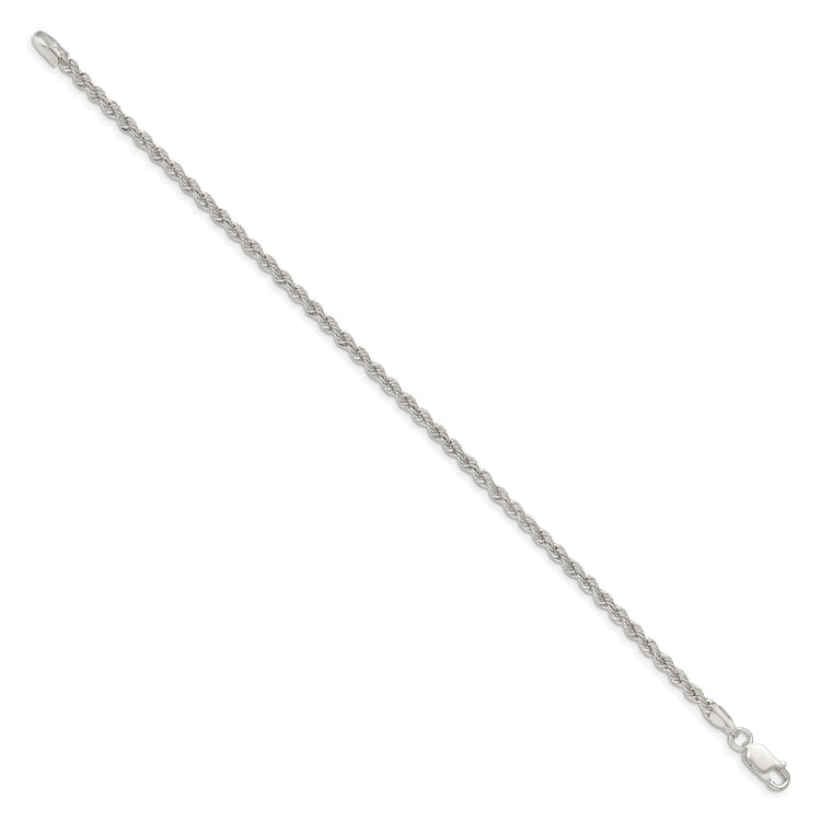 Sterling Silver 2.5mm Solid Rope Chain