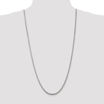 Sterling Silver 3mm Solid Rope Chain