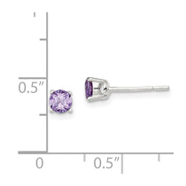 Sterling Silver 4mm Round Halo CZ Stud Earrings - view 4