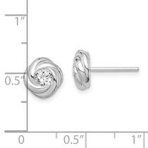 Sterling Silver 9.4mm Halo CZ Stud Earrings - view 4