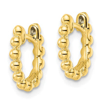 Sterling Silver Gold-Tone Beaded Hoop Earrings 10.75mm - view 2