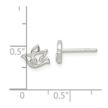 Sterling Silver 6.9mm Polished Halo CZ Stud Earrings - view 4