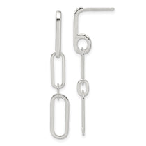 Sterling Silver Paperclip Dangle Earrings - Hypoallergenic Sterling Silver Earrings for Women - Trendy Layering Chain Earrings Jewelry Gift