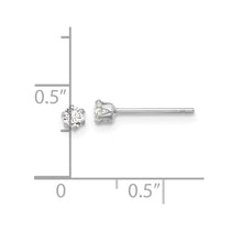 Sterling Silver 3mm Polished Halo CZ Stud Earrings - view 4