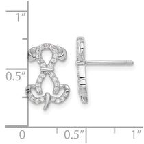 Sterling Silver 14.7mm Halo CZ Stud Earrings - view 4