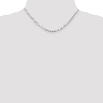 Sterling Silver 3.15mm D/C Flat Anchor Curb Chain