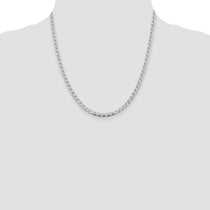 Sterling Silver 4.0mm D/C Flat Anchor Curb Chain