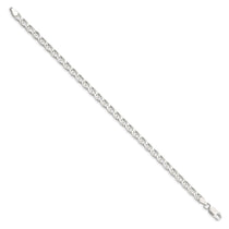 Sterling Silver 4.65mm D/C Flat Anchor Curb Chain