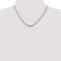 Sterling Silver 5.7mm D/C Flat Anchor Curb Chain