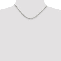 Sterling Silver 3.2mm Beveled Curb Chain