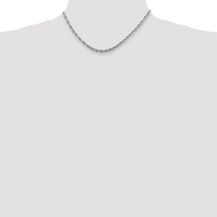 Sterling Silver 3.8MM Loose Rope Chain Necklace Womens 16-20 Inch