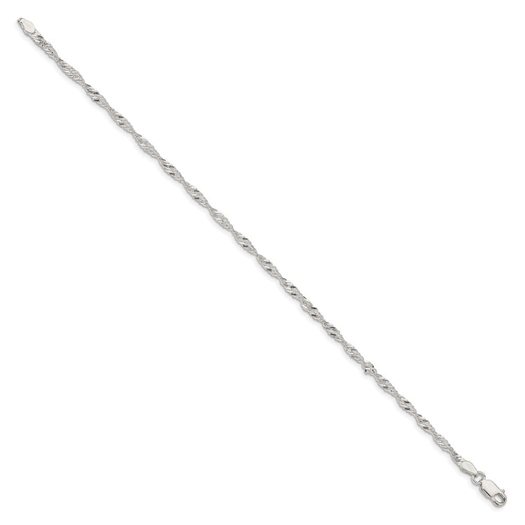 Sterling Silver 2.25mm Singapore Chain