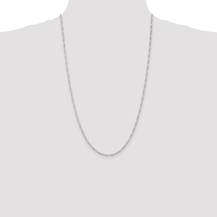 Sterling Silver 2.25mm Figaro Chain