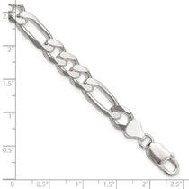 Sterling Silver 8mm Figaro Chain