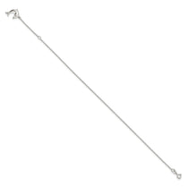 Sterling Silver Dolphin Dangle 9 inch Plus 1 inch Extender - Total 10 inch Anklet