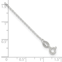 Sterling Silver 1mm Cable Chain 9 inch Plus 1 inch Extender - Total 10 inch Anklet