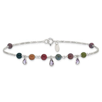 Sterling Silver Fancy Jasper Anklet Bracelet