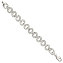 Sterling Silver Polished Fancy Link Bracelet
