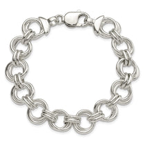 Sterling Silver Polished Fancy Link Bracelet