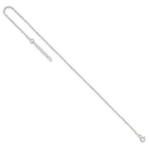 Sterling Silver 1.3mm Singapore Chain 9 inch Plus 1 inch Extender - Total 10 inch Anklet