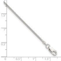 Sterling Silver 1.5mm Round Snake Chain 9 inch Plus 1 inch Extender - Total 10 inch Anklet