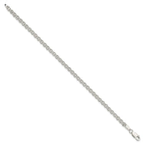 Sterling Silver 3mm Double Link Charm Bracelet