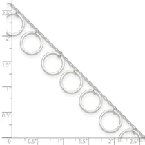 Sterling Silver Dangle Circles Anklet