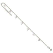 Sterling Silver Dragonfly Charms 9 inch Plus 1 inch Extender - Total 10 inch Anklet