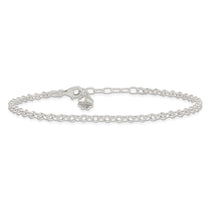 Sterling Silver Clover Dangle 9 inch Plus 1 inch Extender - Total 10 inch Anklet
